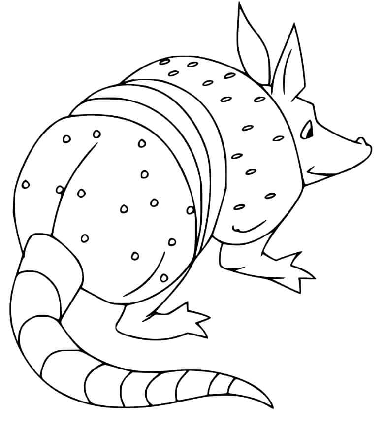 dibujo gran armadillo para colorear