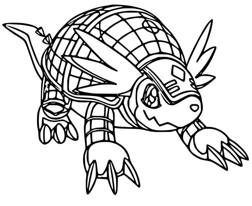 dibujo pokemon armadillo para colorear