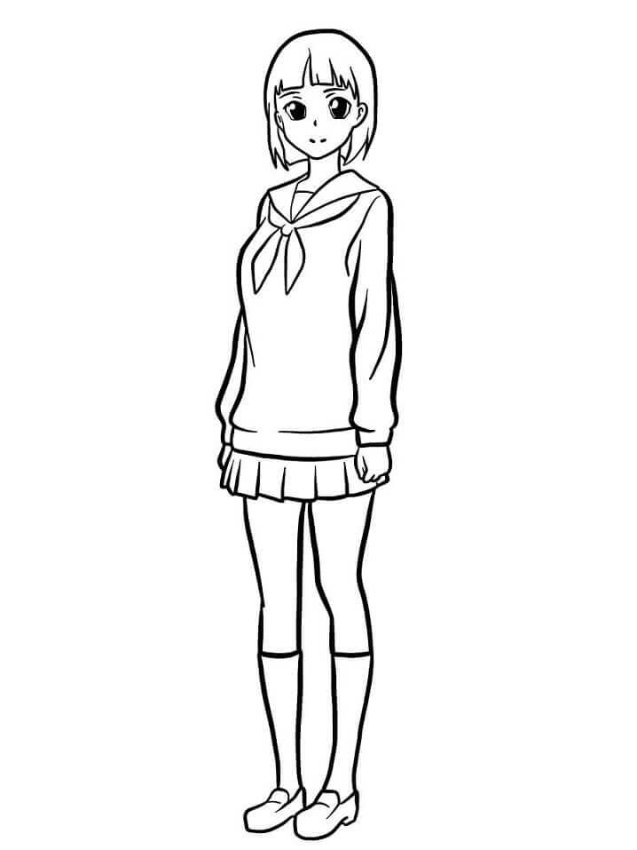 Dibujo de Kirigaya Suguha para Colorear y Imprimir