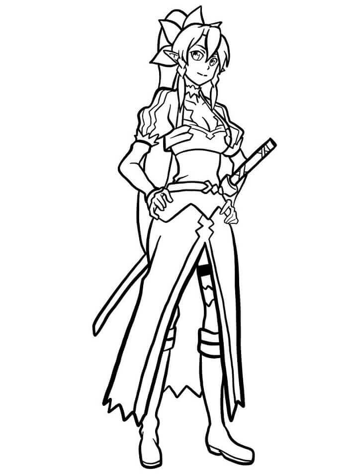 Dibujo de Leafa para Colorear y Imprimir
