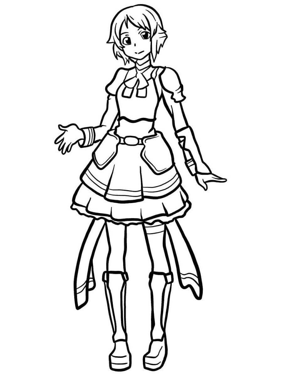 Dibujo de Lisbeth para Colorear y Imprimir