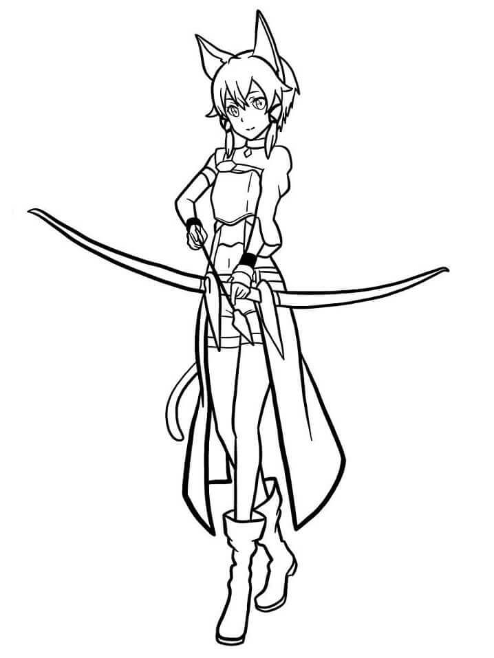 Dibujo de Sinon para Colorear y Imprimir