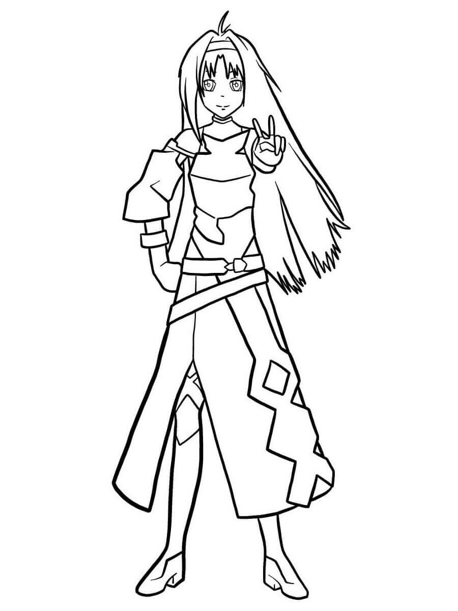 Dibujo de Yuuki para Colorear y Imprimir
