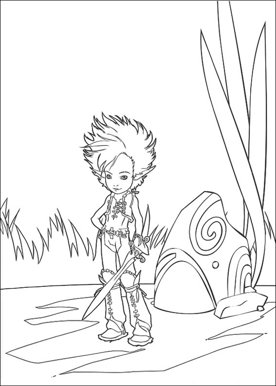 Dibujo de Arthur En Forma de Minimoy para Colorear y Imprimir