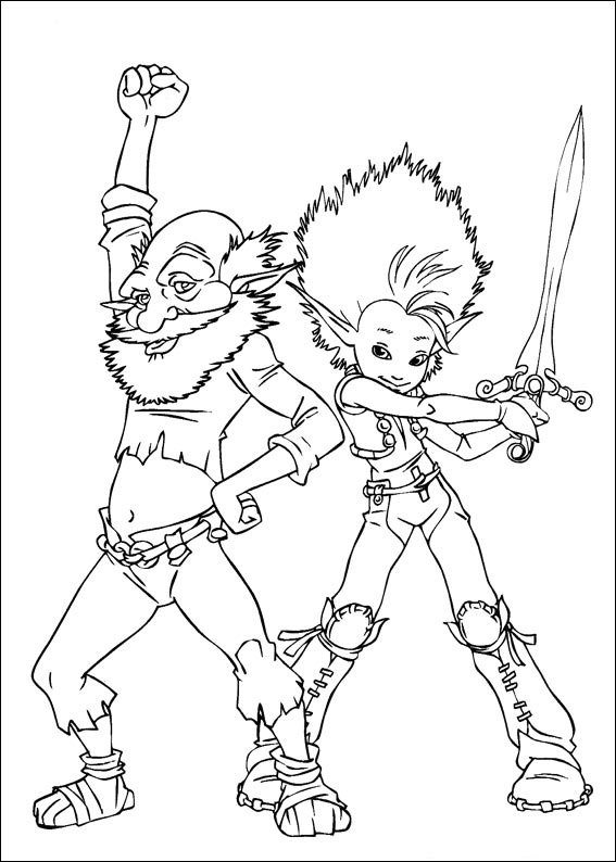 Dibujo de Arthur y Archibald para Colorear y Imprimir