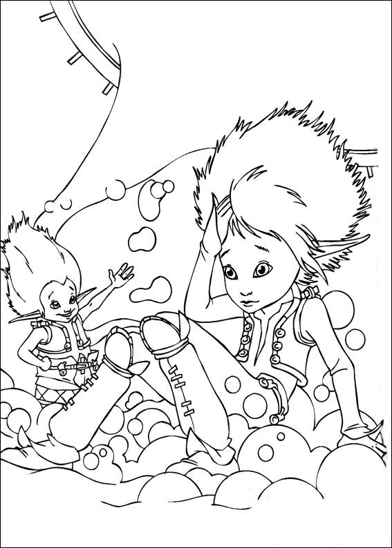 Dibujo de Arthur y Betameche para Colorear y Imprimir
