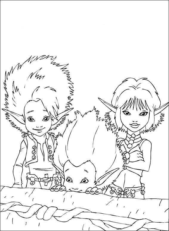 Dibujo de Arthur y Los Minimoys para Colorear y Imprimir
