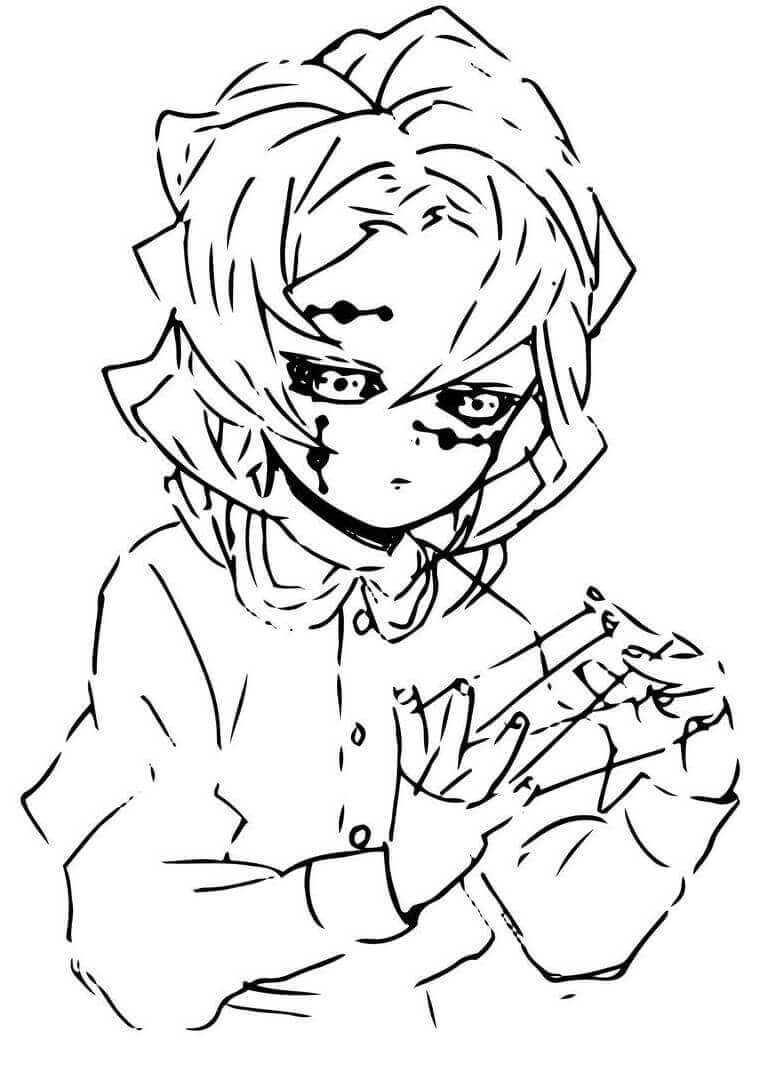 Dibujo de Asesino de Demonios Rui para Colorear y Imprimir