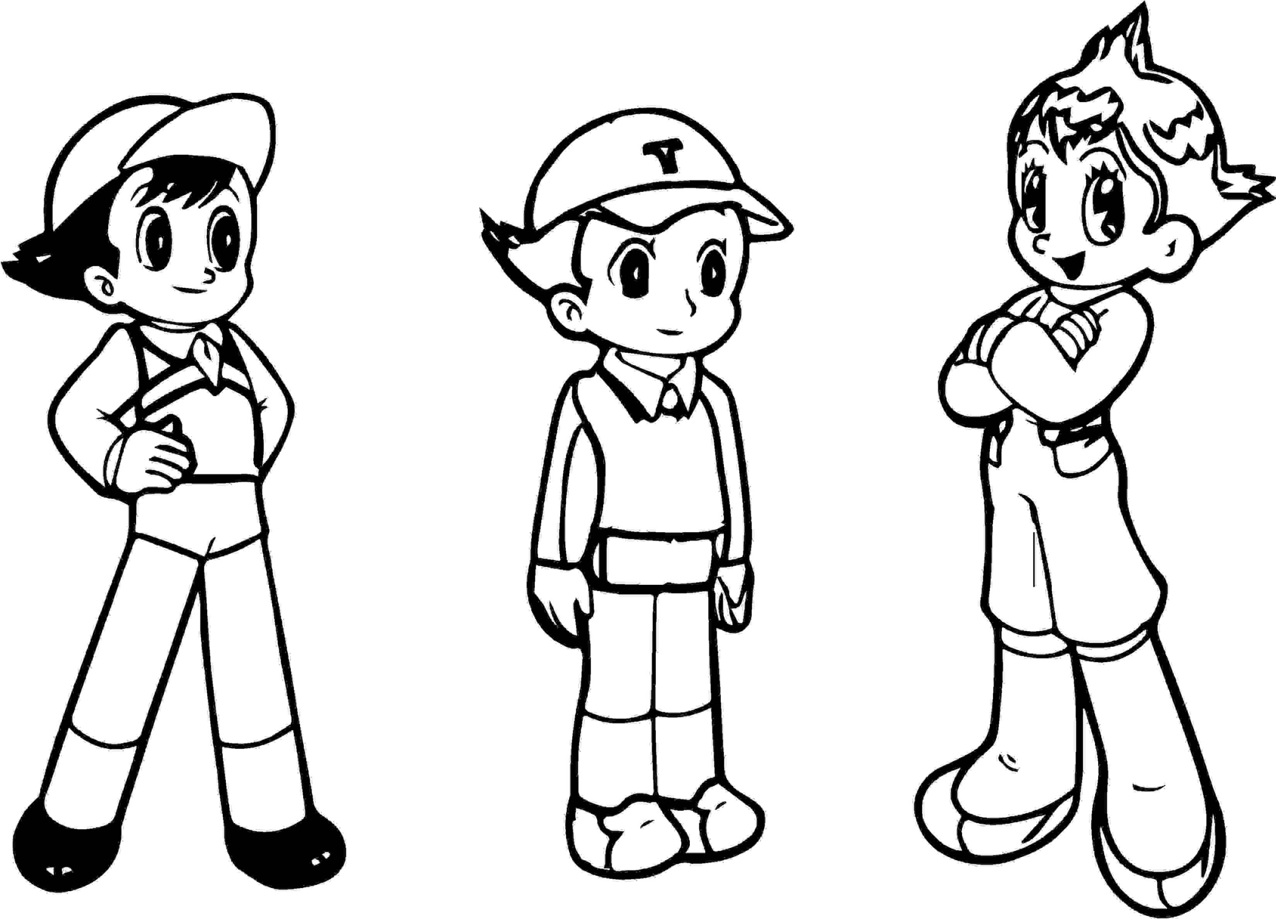 Dibujo de Astro Chico y Amigo Scaled para Colorear y Imprimir