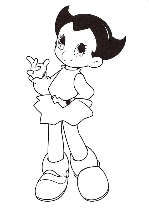 Dibujo de Uran de Astro Boy para Colorear y Imprimir