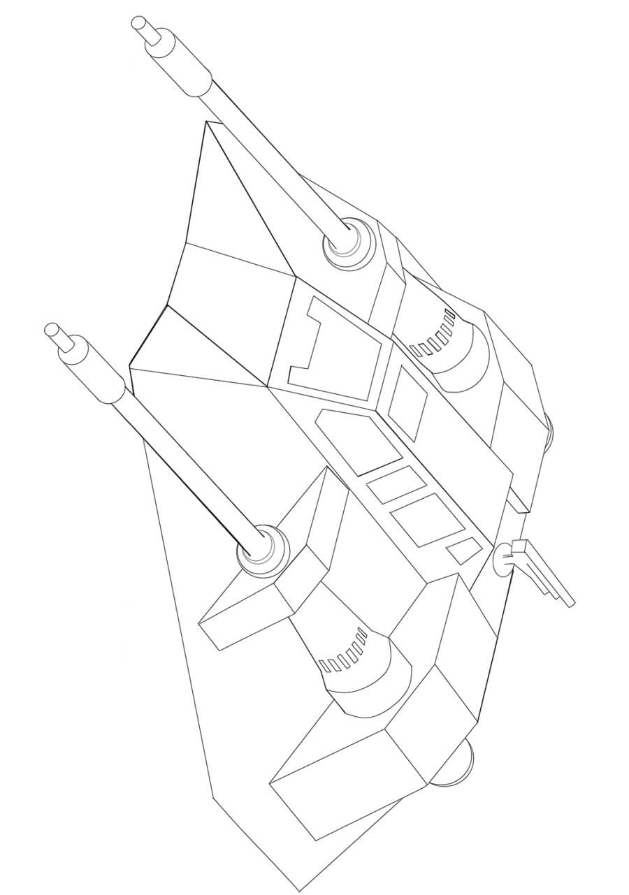 Dibujo de Airspeeder Ligero T 47 para Colorear y Imprimir