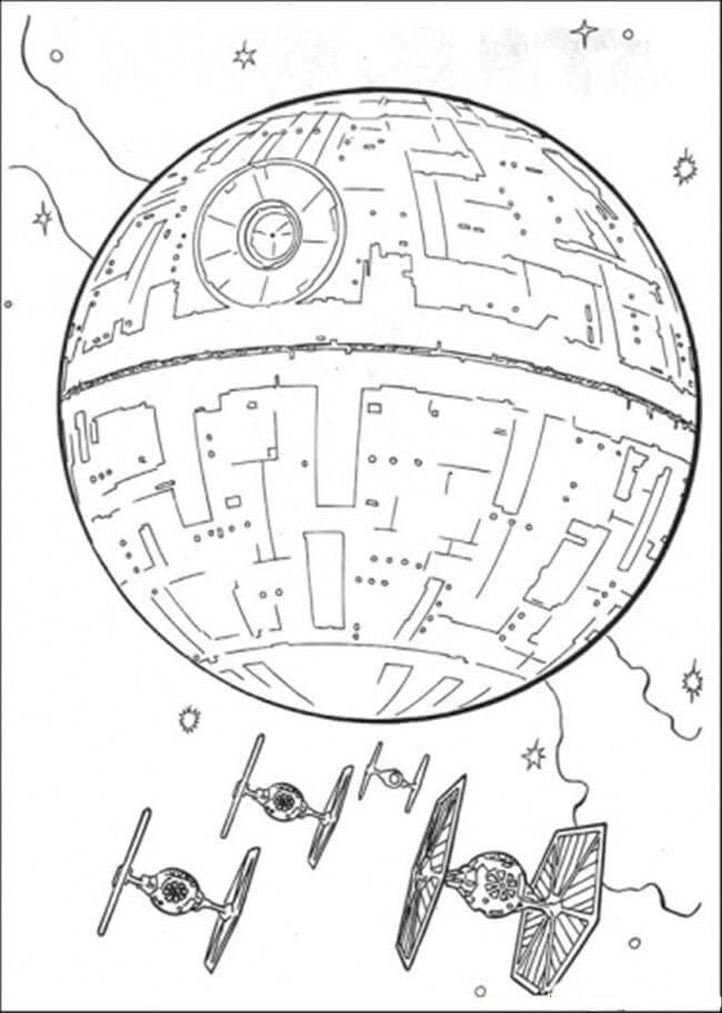 Dibujo de Nave Espacial Circular para Colorear y Imprimir