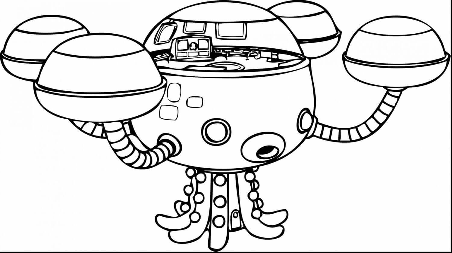 Dibujo de Nave Espacial Octonautas para Colorear y Imprimir