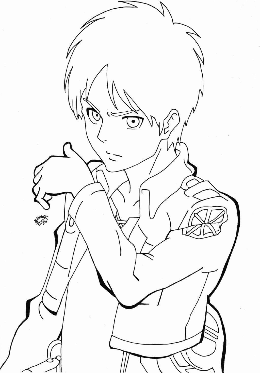 Dibujo de Fresco Eren para Colorear y Imprimir