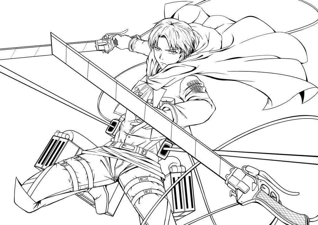 Dibujo de Genial Levi para Colorear y Imprimir
