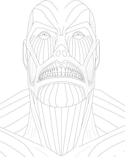 Dibujo de Titán Inusual Titán para Colorear y Imprimir