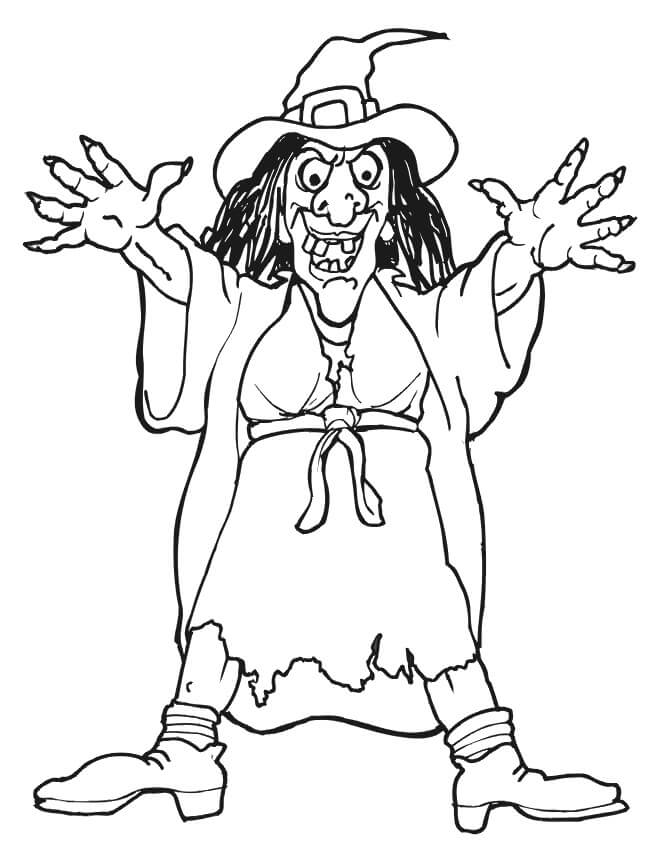 Dibujo de Bruja Getchya para Colorear y Imprimir