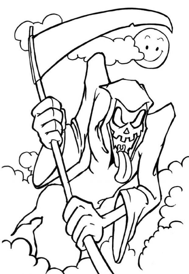 Dibujo de Parca Aterradora para Colorear y Imprimir