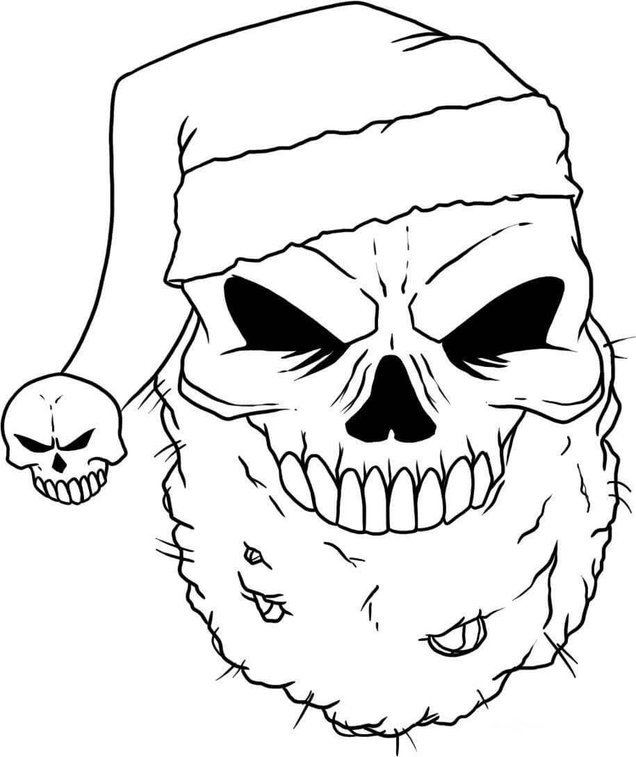 Dibujo de Santa Calavera para Colorear y Imprimir
