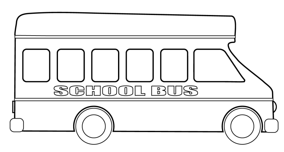 Dibujo de Un Autobús Escolar para Colorear y Imprimir
