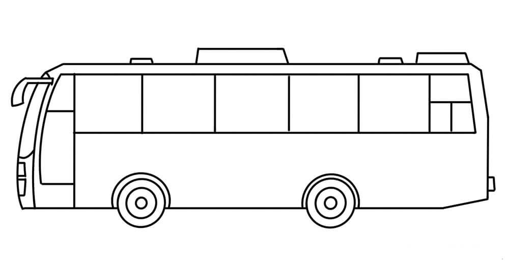 Dibujo de Bus Basíco para Colorear y Imprimir