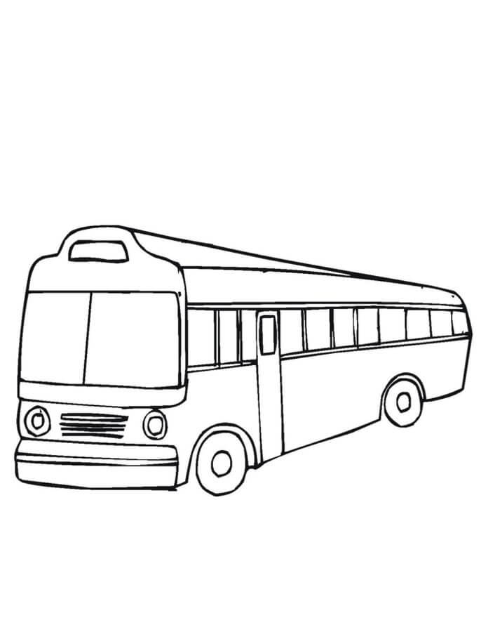 Dibujo de Bus Simple para Colorear y Imprimir