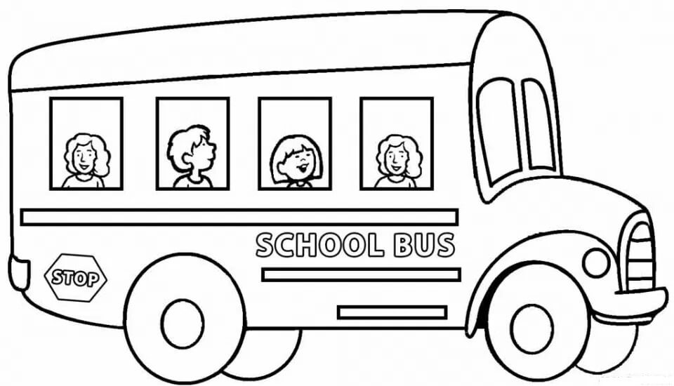 Autobús para Colorear