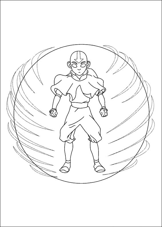 Dibujo de Aang En Airball 2 para Colorear y Imprimir
