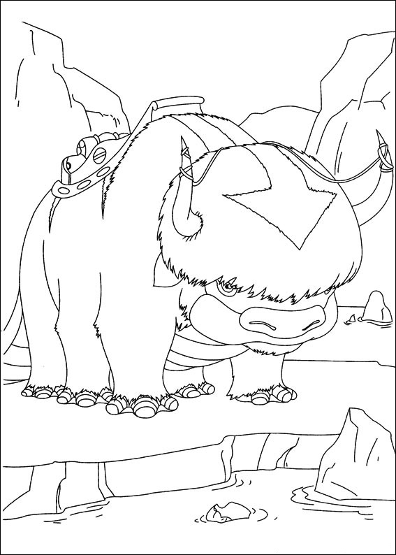 Dibujo de Appa de Avatar para Colorear y Imprimir