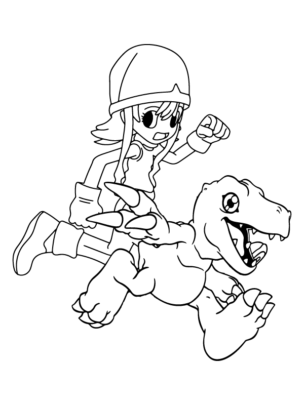Aventura Digimon para Colorear