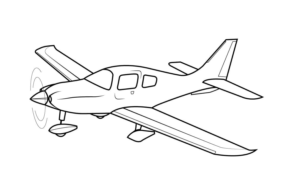 Dibujo de Aviones Asombrosos para Colorear y Imprimir