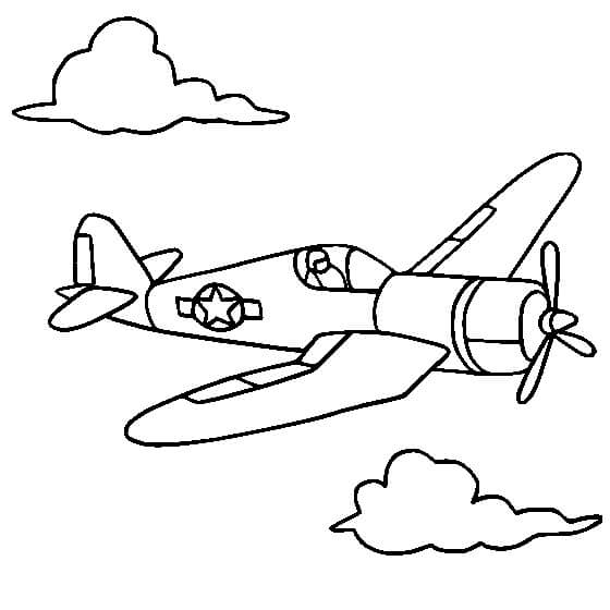 Dibujo de Aviones de Dibujo para Colorear y Imprimir