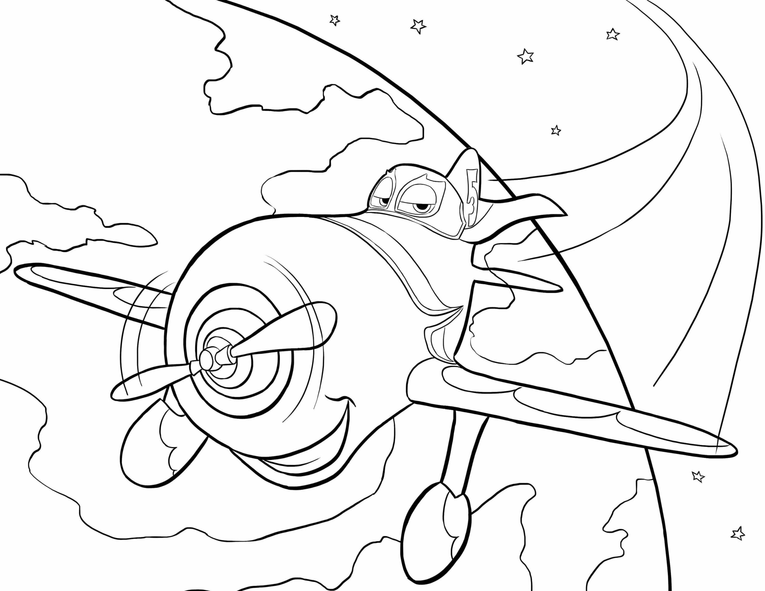 Dibujo de Aviones de Diversión Scaled para Colorear y Imprimir