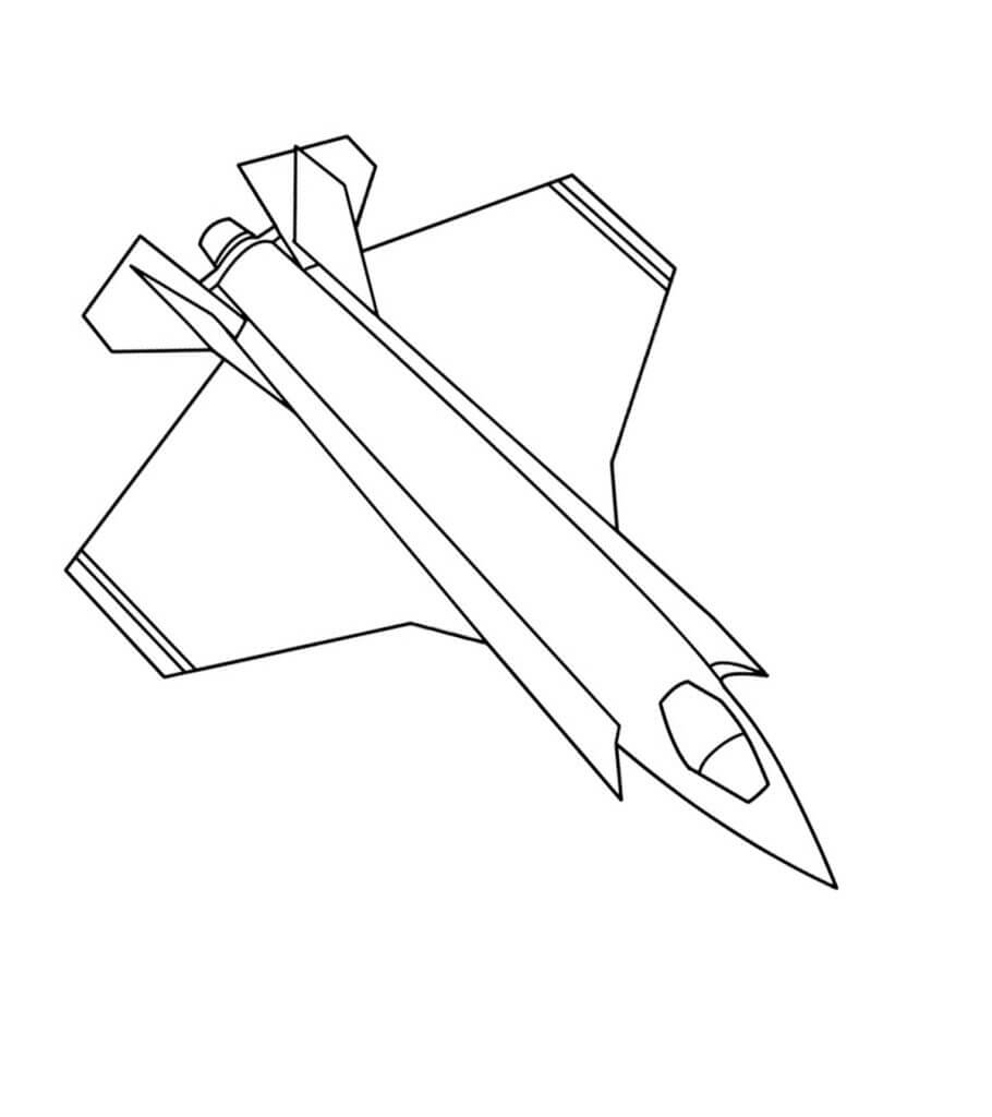 Dibujo de Aviones Fáciles para Colorear y Imprimir