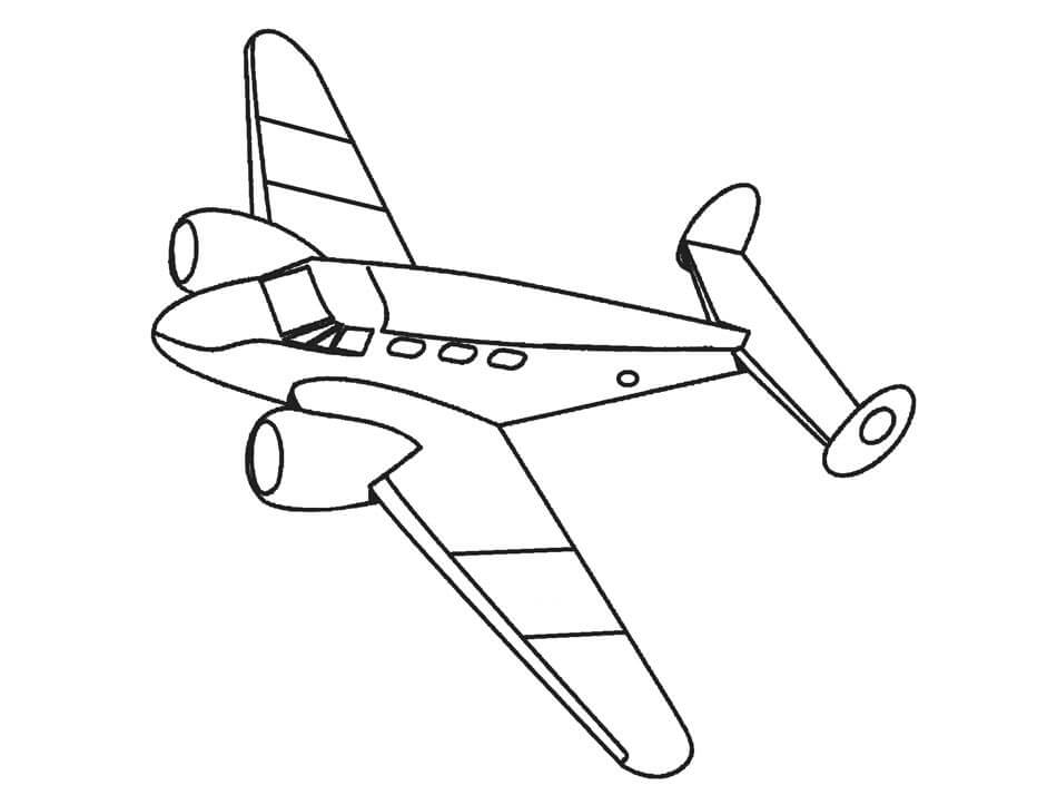 Dibujo de Aviones Impresionantes para Colorear y Imprimir