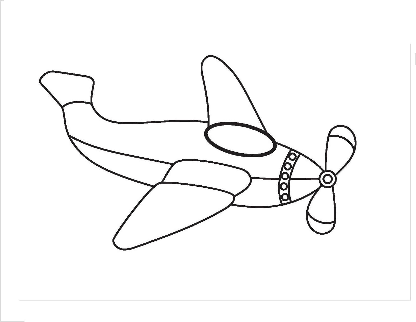 Dibujo de Aviones Pequeños para Colorear y Imprimir