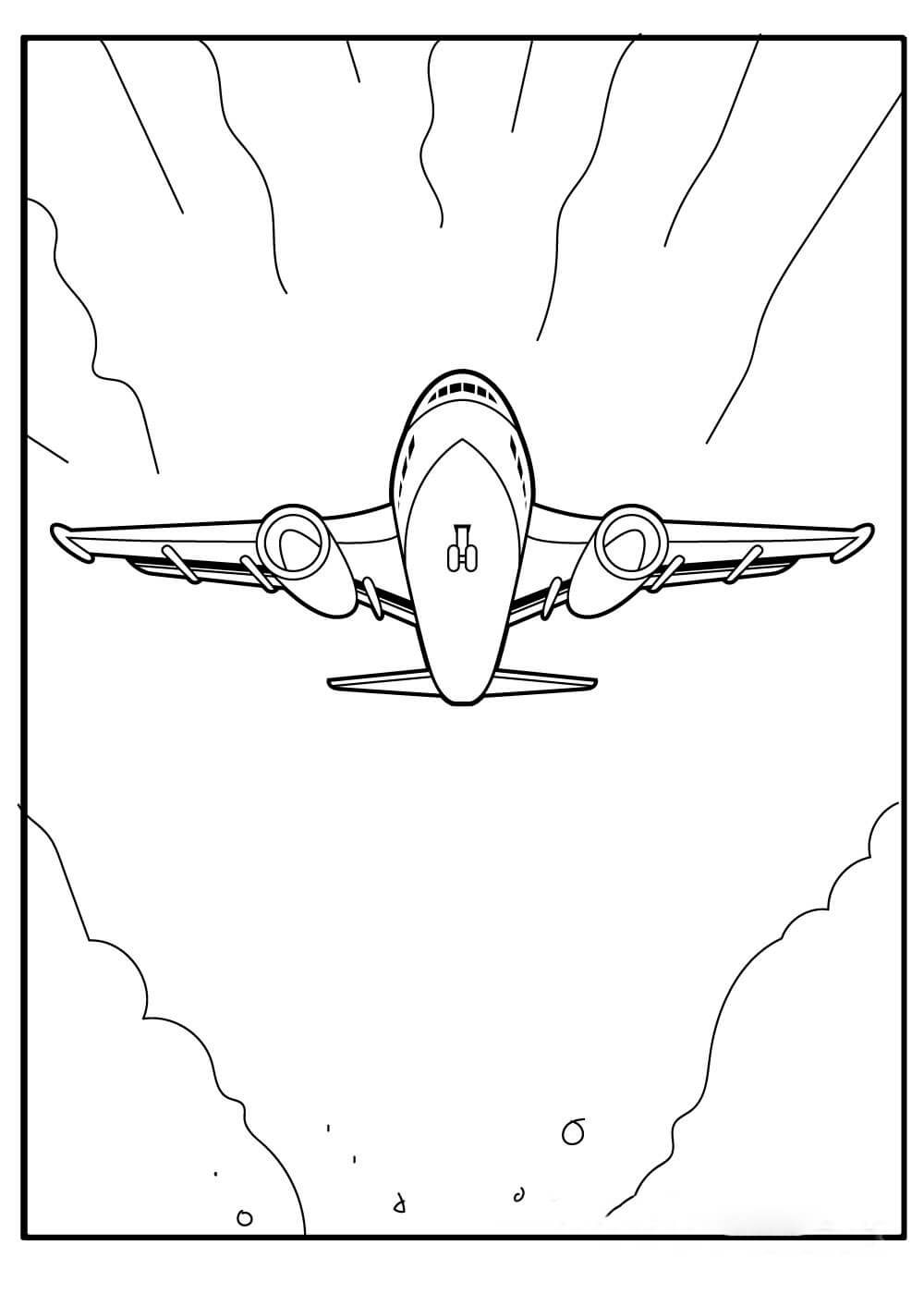 Dibujo de Aviones Perfectos para Colorear y Imprimir
