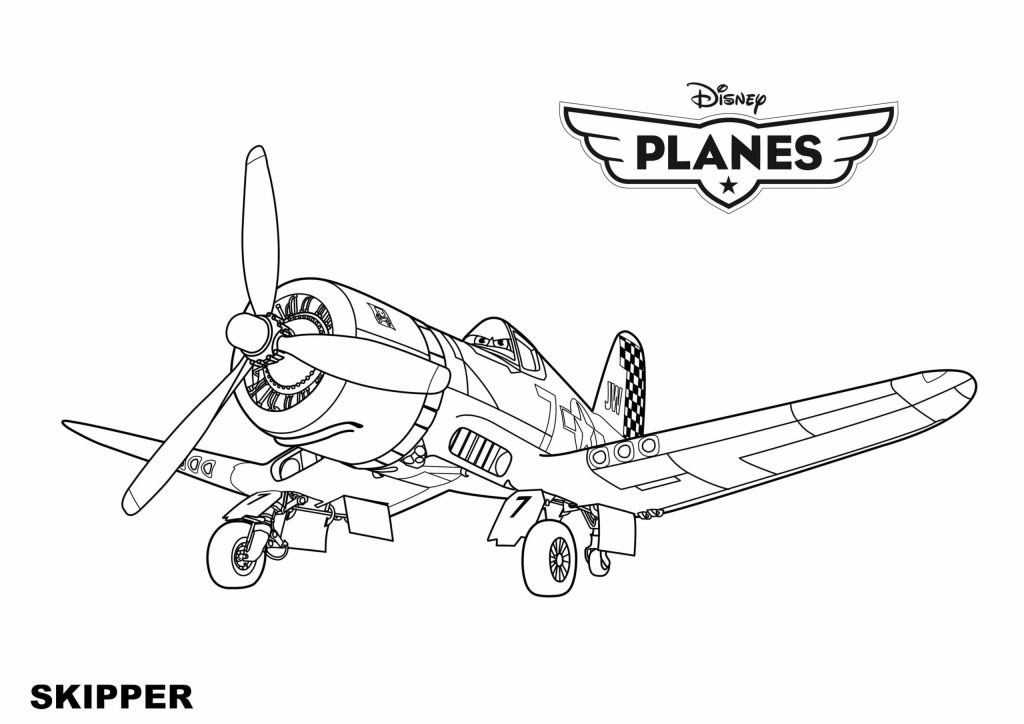 Dibujo de Aviones Skipper Scaled para Colorear y Imprimir