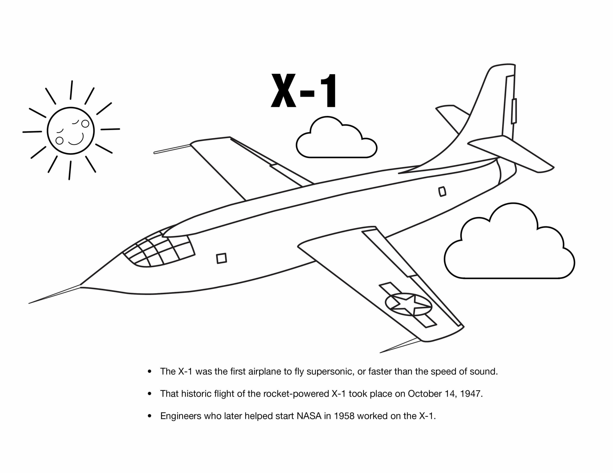 Dibujo de Aviones X 1 Scaled para Colorear y Imprimir