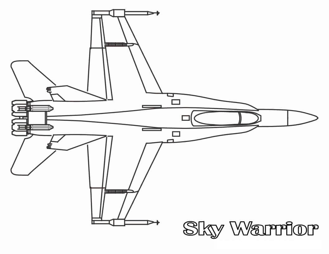 Dibujo de Guerrero Del Cielo para Colorear y Imprimir
