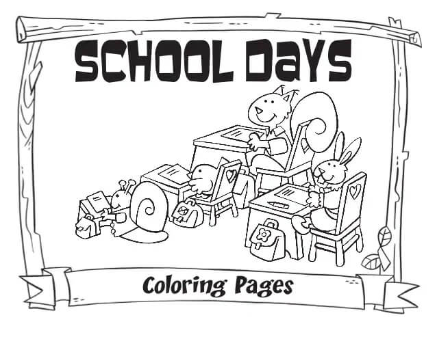 Dibujo de Impresionante Regreso a La Escuela para Colorear y Imprimir