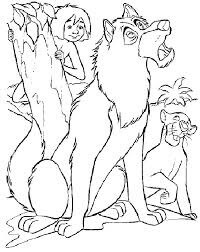 Dibujo de Bagheera y dos Amigos para Colorear y Imprimir