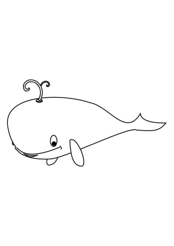 dibujo ballena dulce para colorear