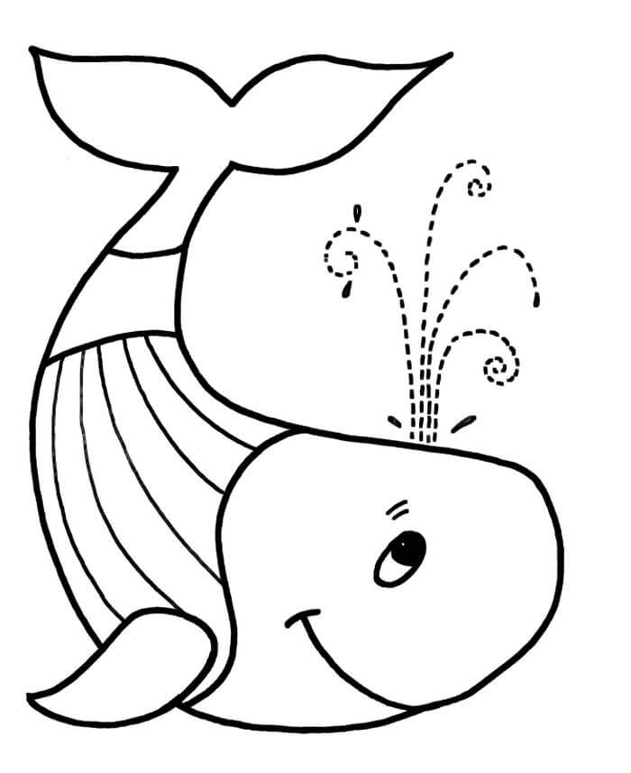 dibujo ballena imprimible para colorear