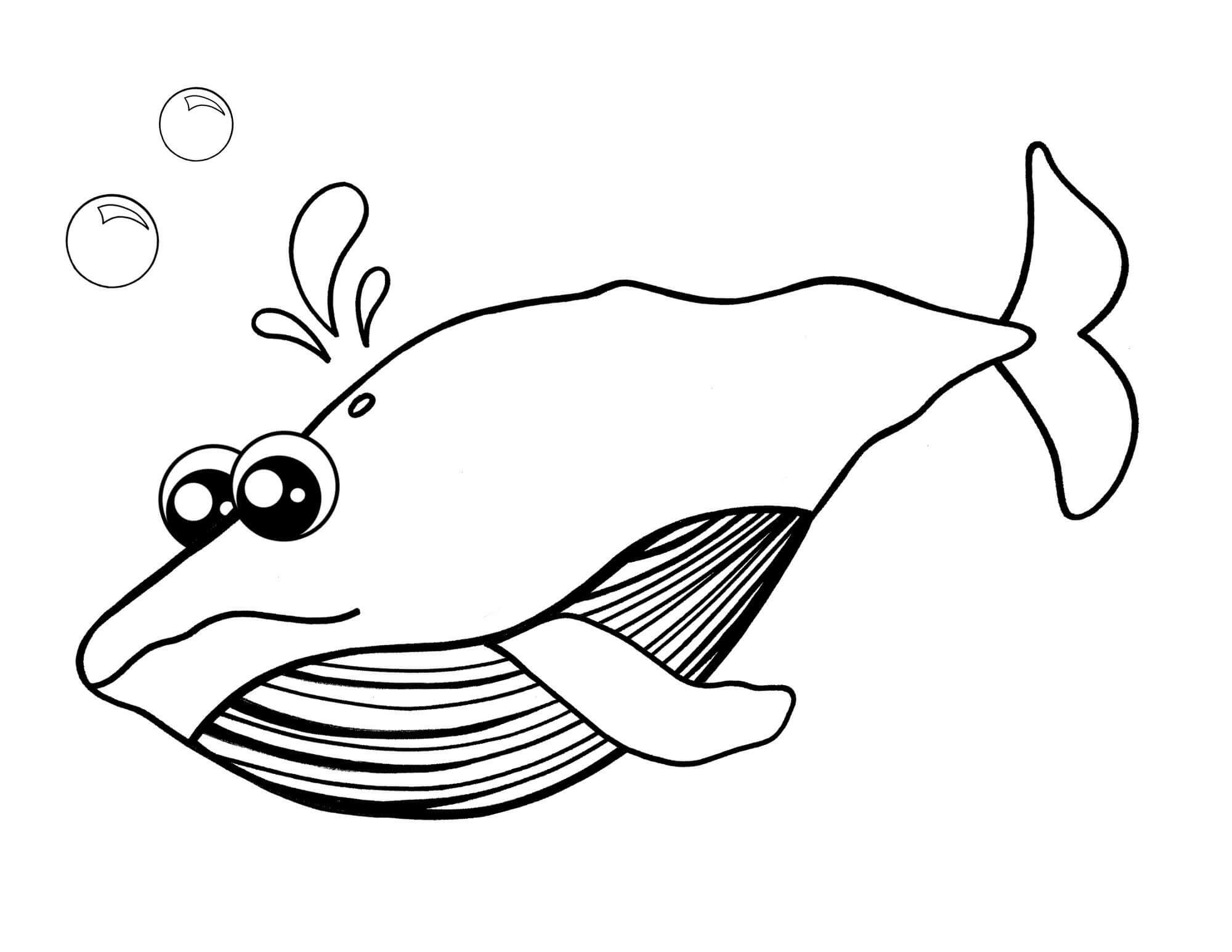 dibujo ballena perfecta para colorear