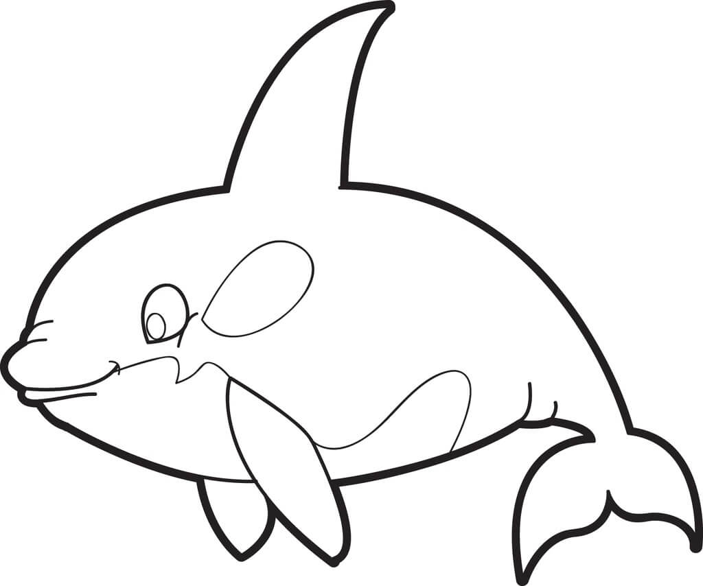 dibujo buena ballena para colorear