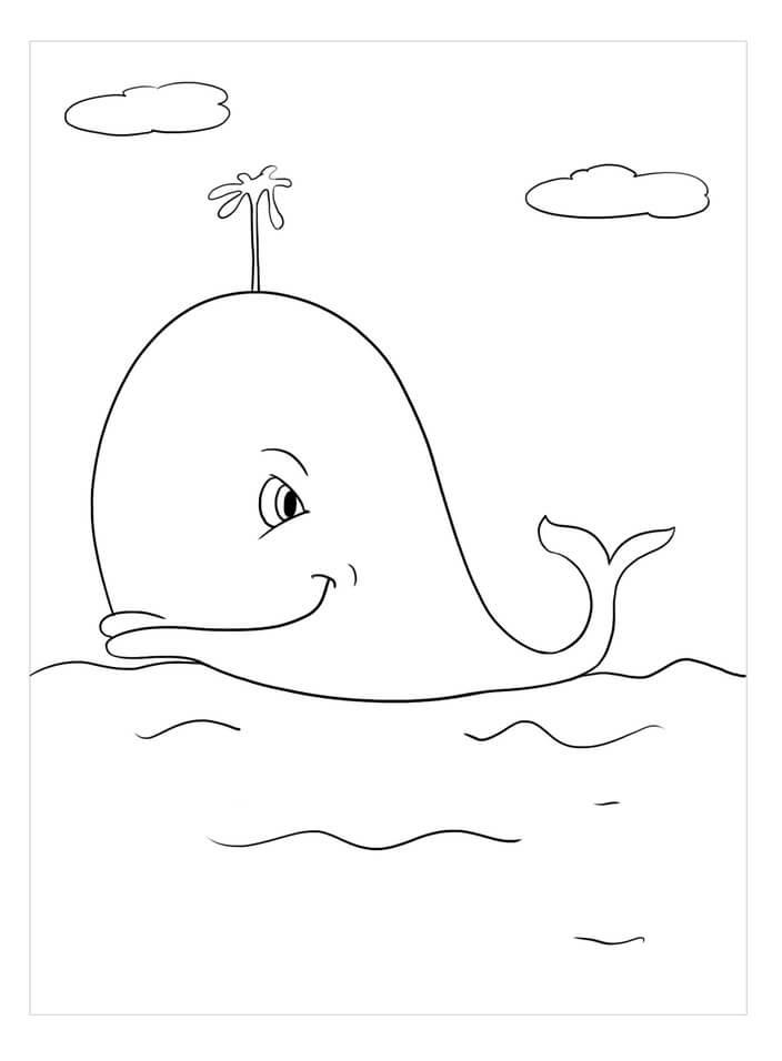 dibujo gran ballena para colorear