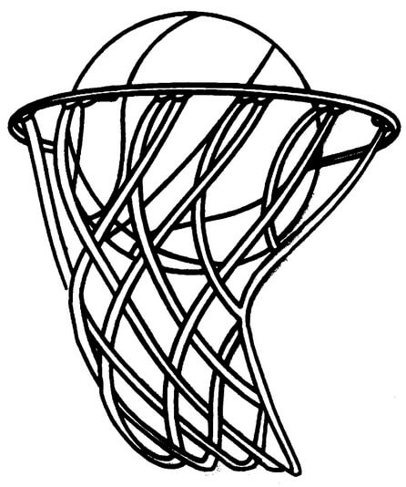 Dibujo de Baloncesto Basíco 2 para Colorear y Imprimir