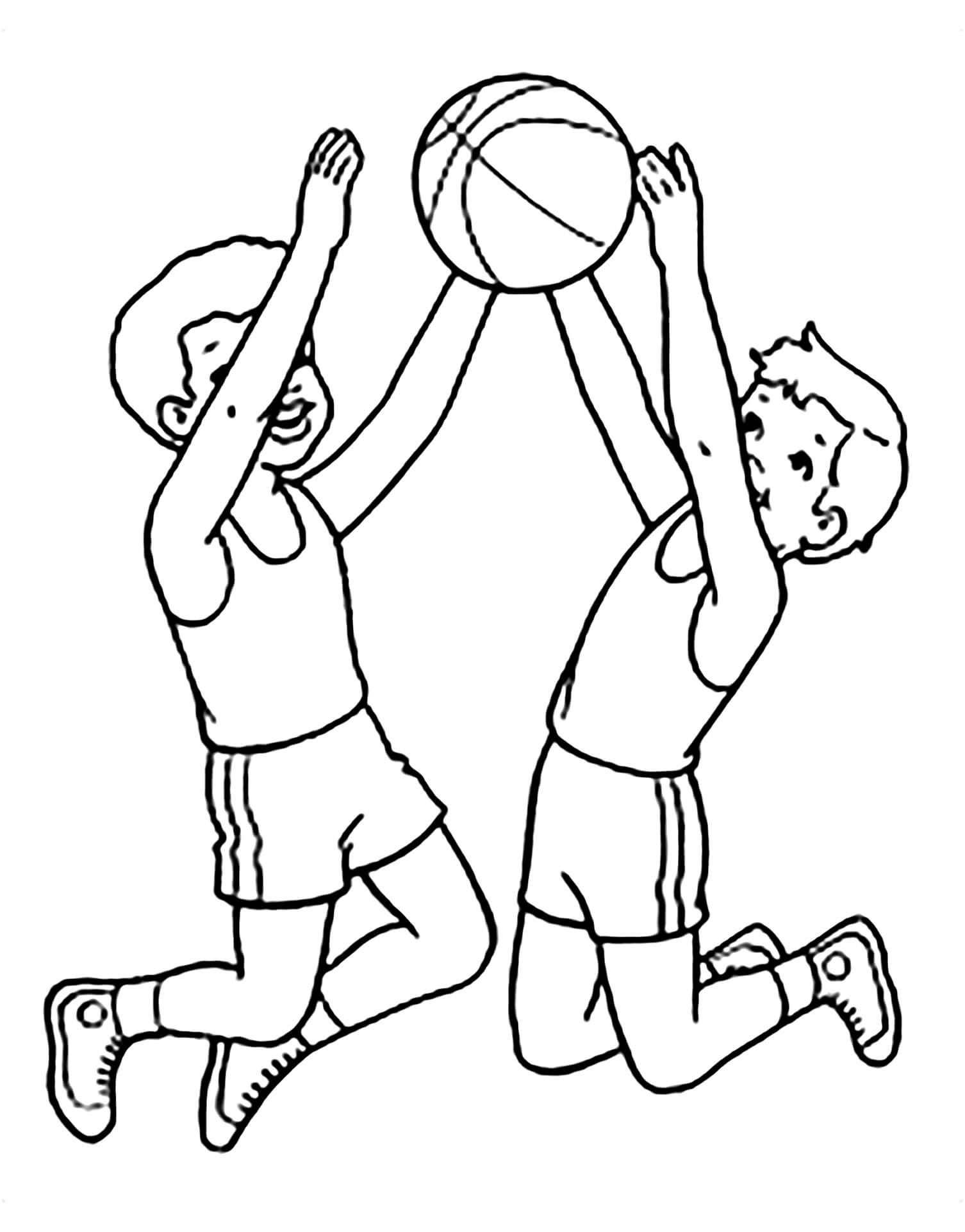 Dibujo de Baloncesto para Niños para Colorear y Imprimir