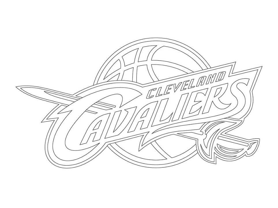 Dibujo de Logotipo de Los Cavaliers de Cleveland para Colorear y Imprimir